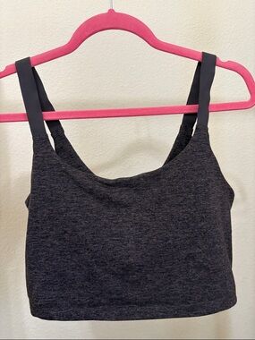 aerie Charcoal Gray Seamless Crop Sports Bra